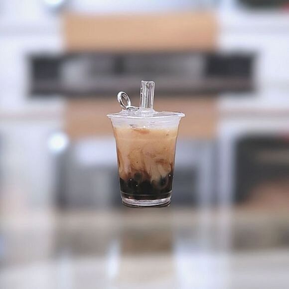 Little milk tea boba charm pendant - Picture 2 of 7